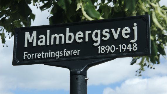 skilt med Malmbergsvej