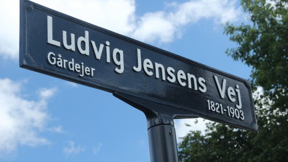 skilt med Ludvig Jensens Vej