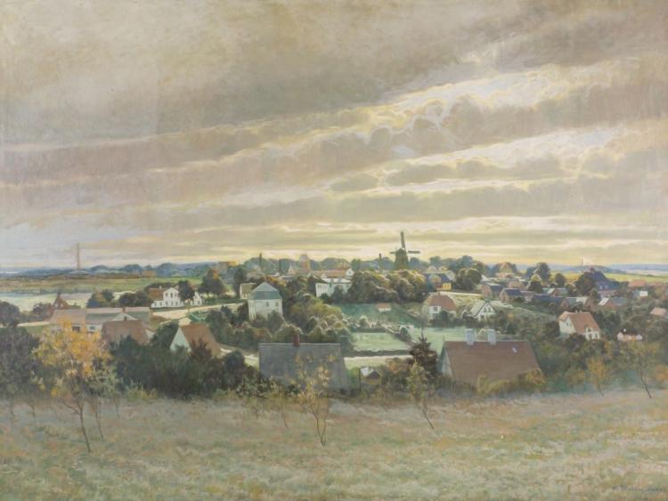Birkerød malet af Carl Wennemoes